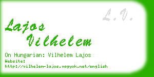 lajos vilhelem business card